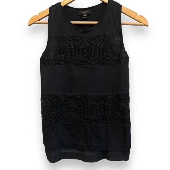 J. Crew Black Sleeveless Blouse - Picture 1 of 8